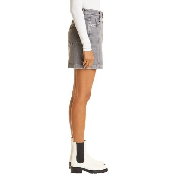NWT Ted Baker Skirt Denim Phraya Mini Skirt Gray Wash Curvy Fit Women’s Size 16 - Picture 6 of 14